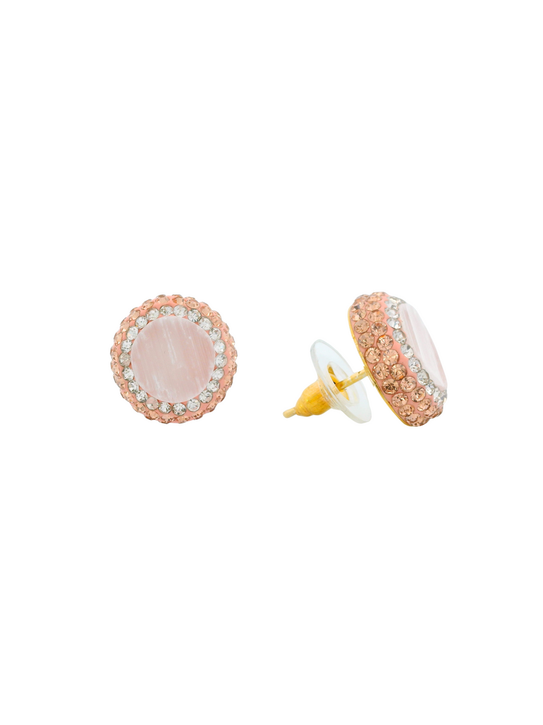 Par Minis Piedra Selenita Rose Gold