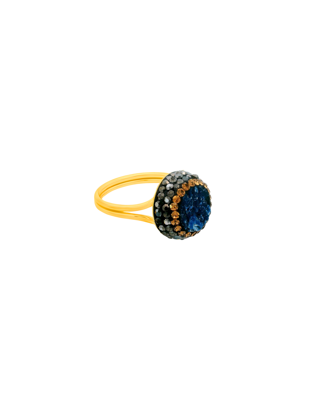 Anillo Con Calcita Azul
