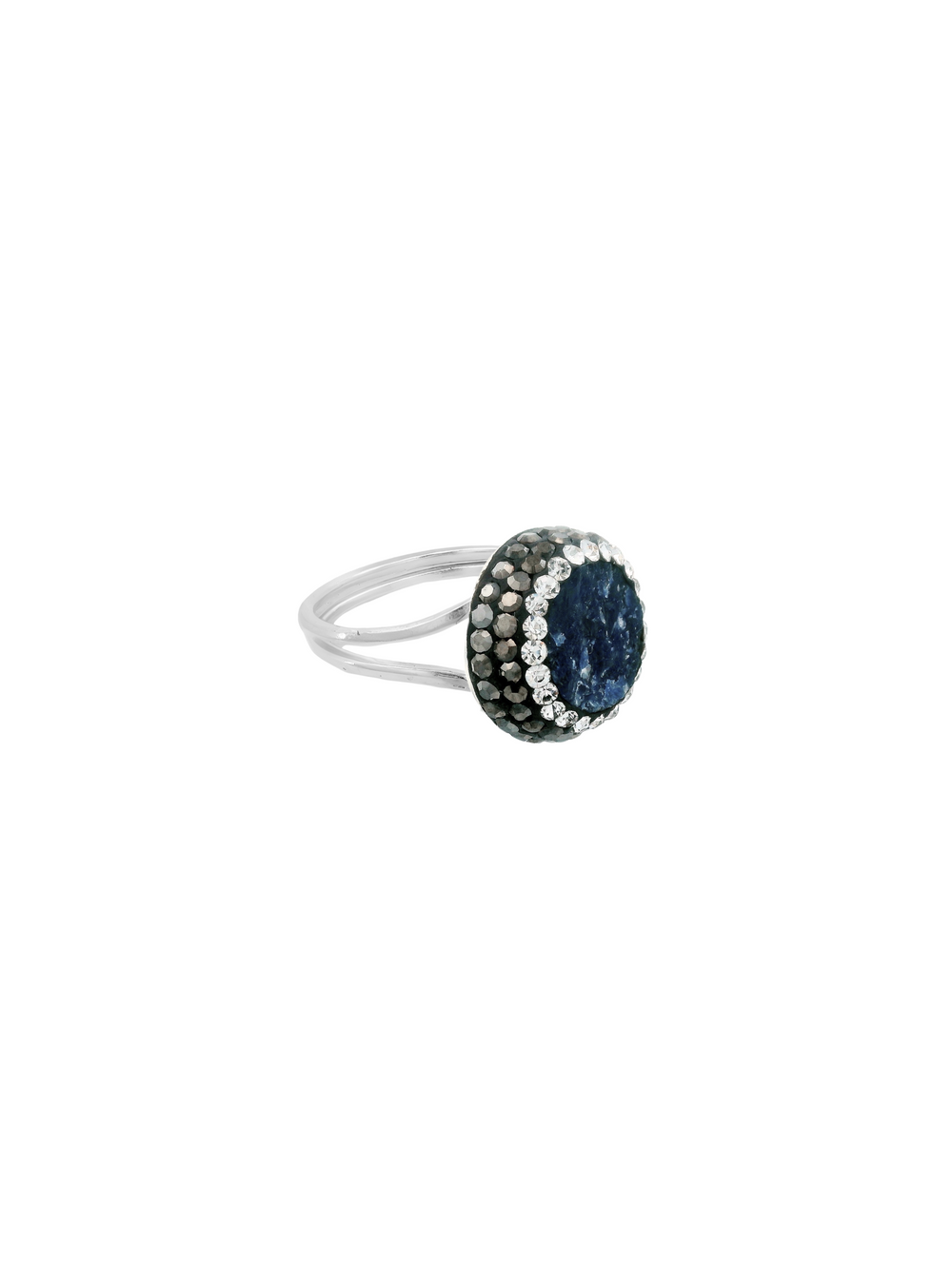 Anillo Con Calcita Azul