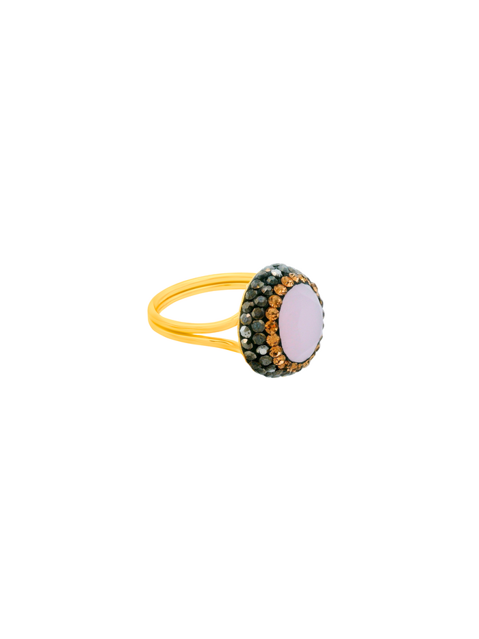 Anillo Con Hydro Cuarzo Rosa