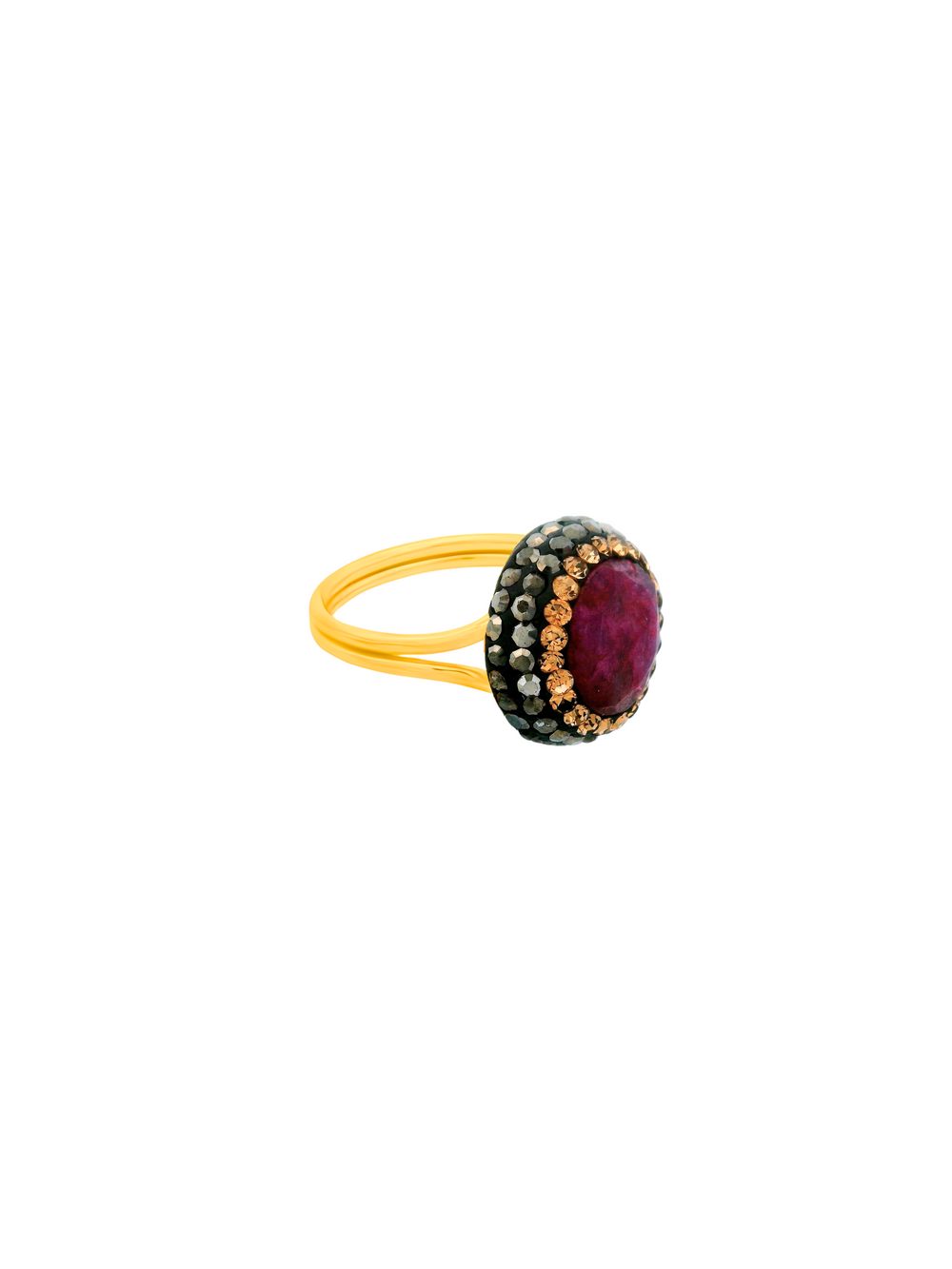 Anillo Con Piedra Rubí