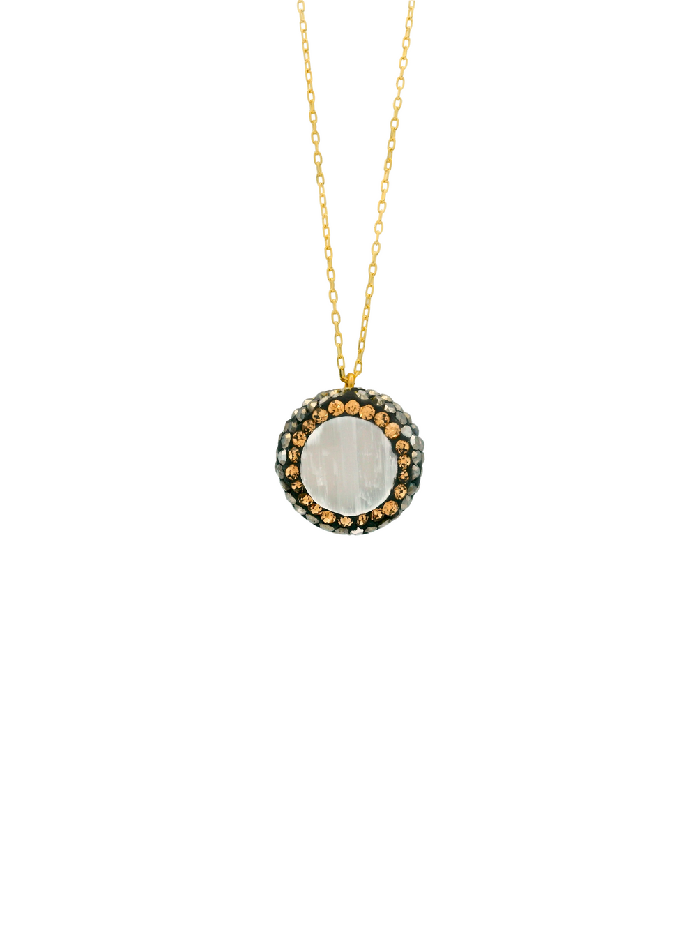 Collar Con Dije Piedra Selenita