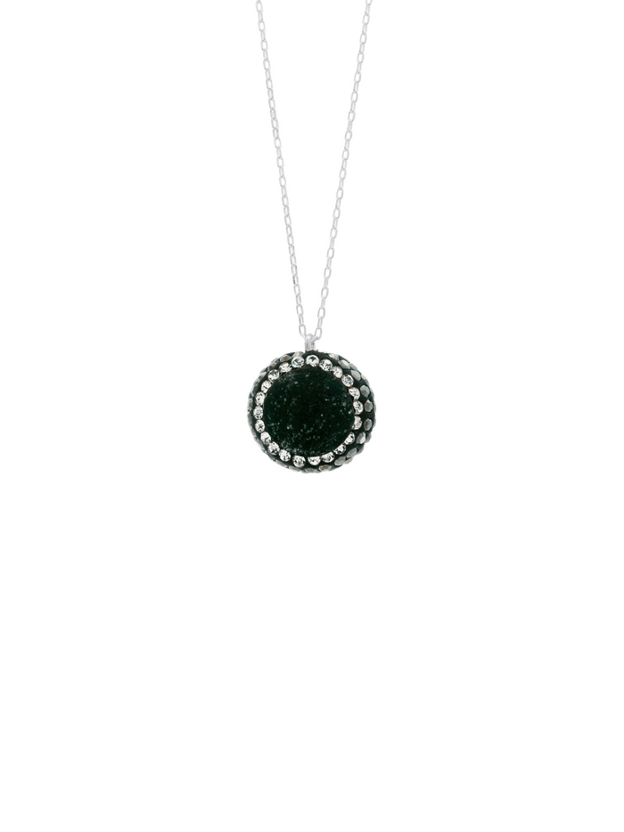 Collar Con Dije Calcita Negra