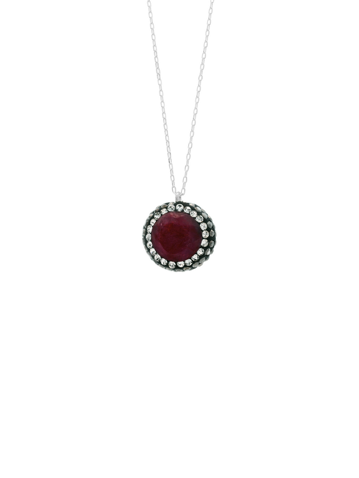 Collar Con Dije Rubi