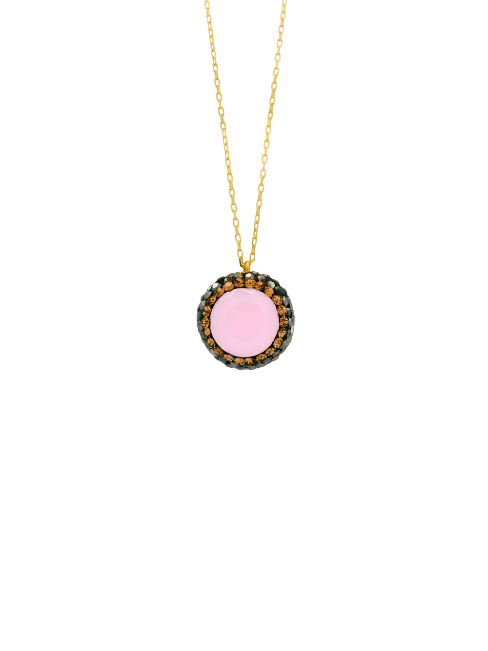 Collar Con Dije Hydro Cuarzo Rosa