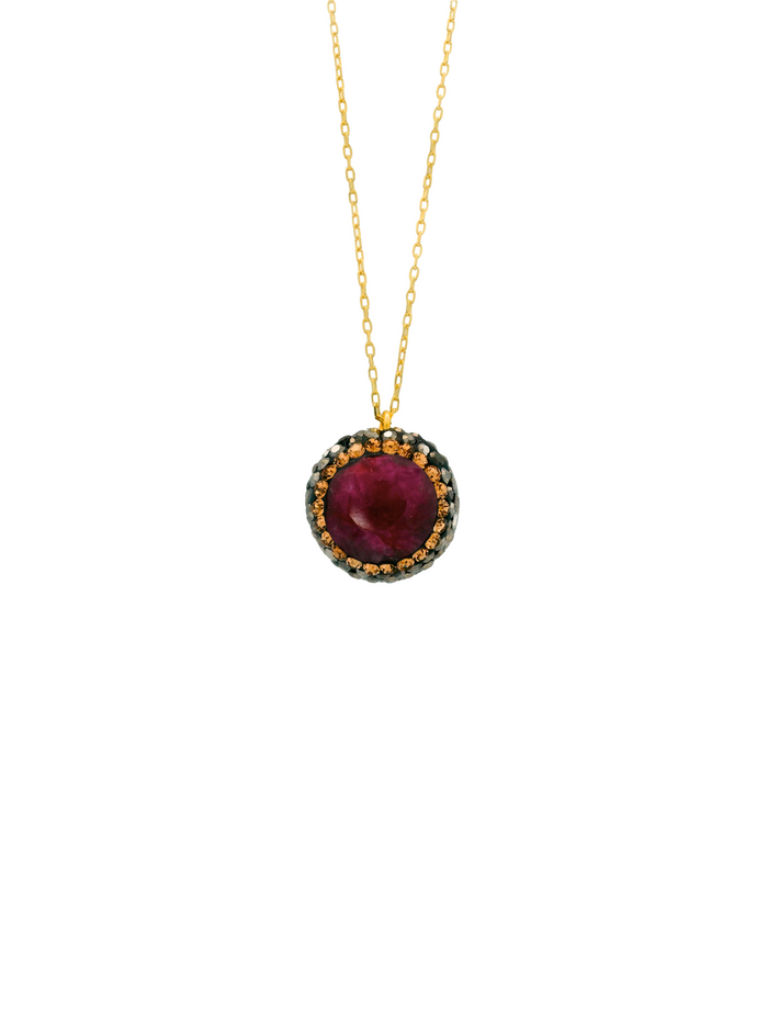 Collar Con Dije Rubi