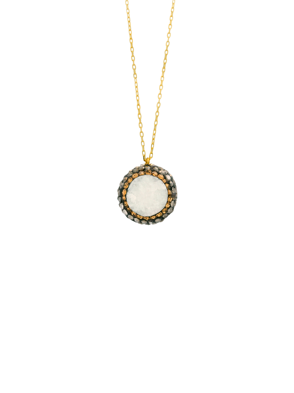 Collar Con Dije Cuarzo Blanco