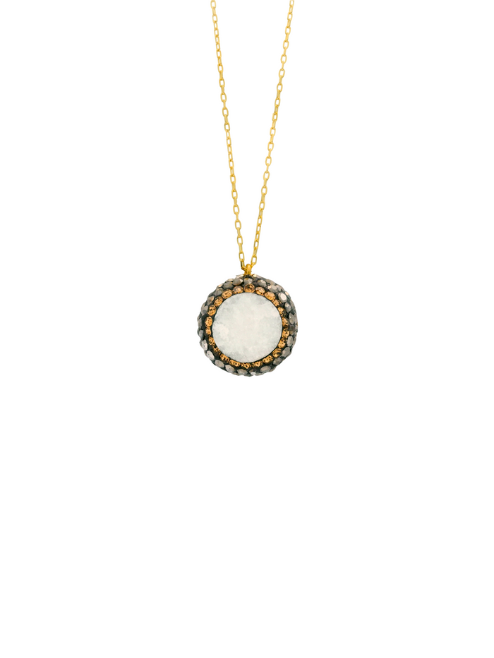 Collar Con Dije Cuarzo Blanco