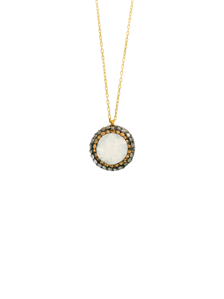 Collar Con Dije Cuarzo Blanco