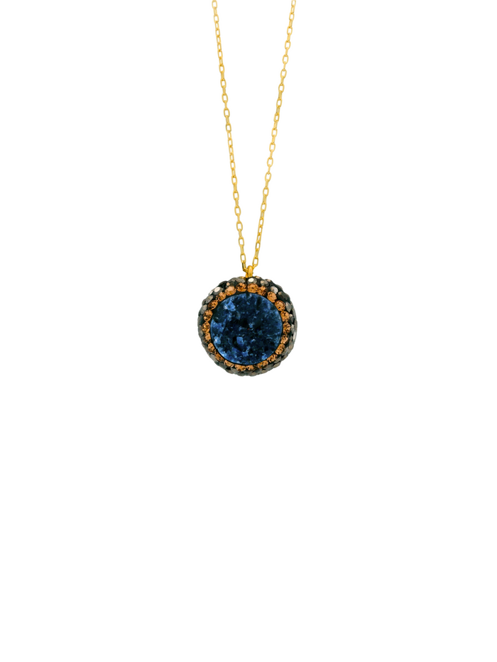 Collar Con Dije Calcita Azul