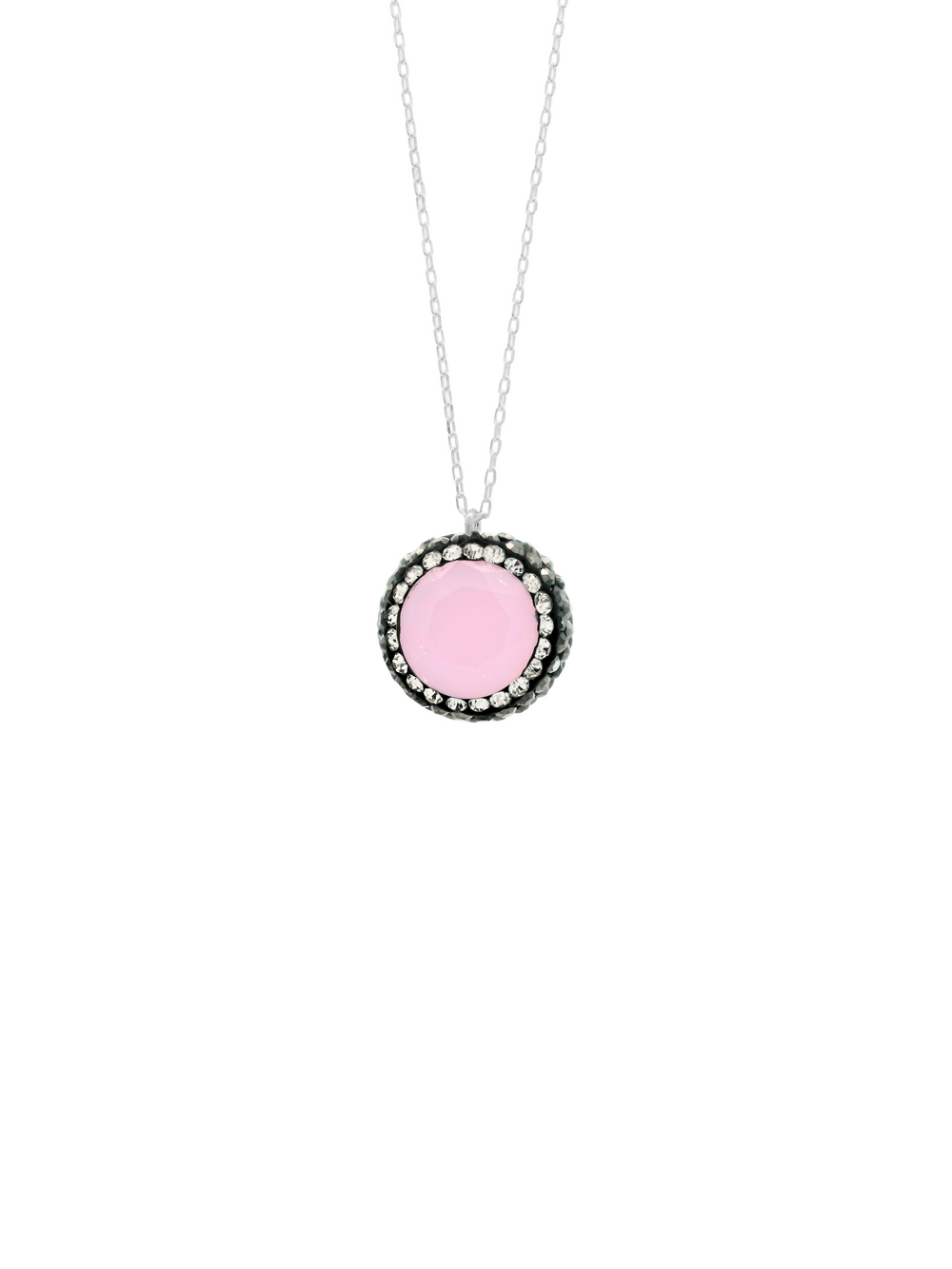 Collar Con Dije Hydro Cuarzo Rosa