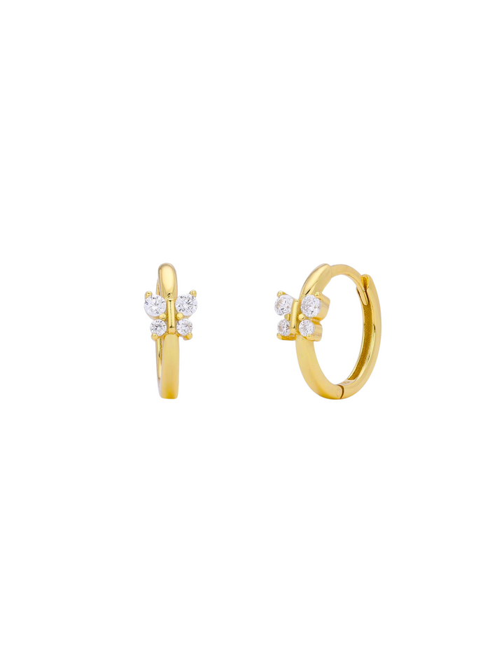 Arracada Mariposa Con Zirconia
