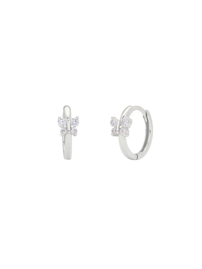 Arracada Mariposa Con Zirconia