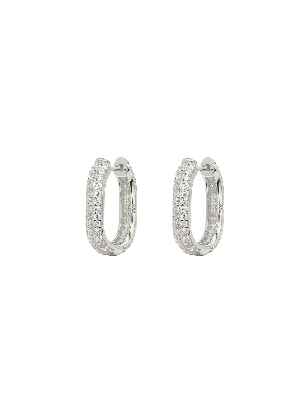 Par Arracada Con Zirconias Forma U