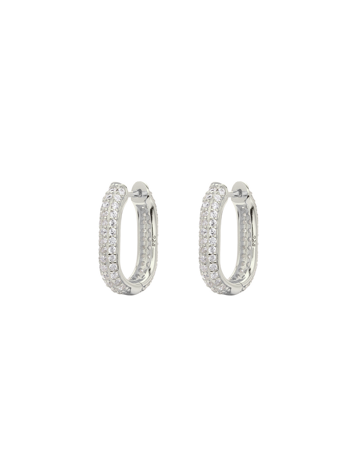 Par Arracada Con Zirconias Forma U