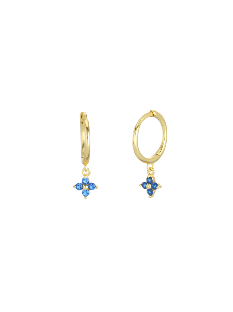 Arracada Con Trebol Azul