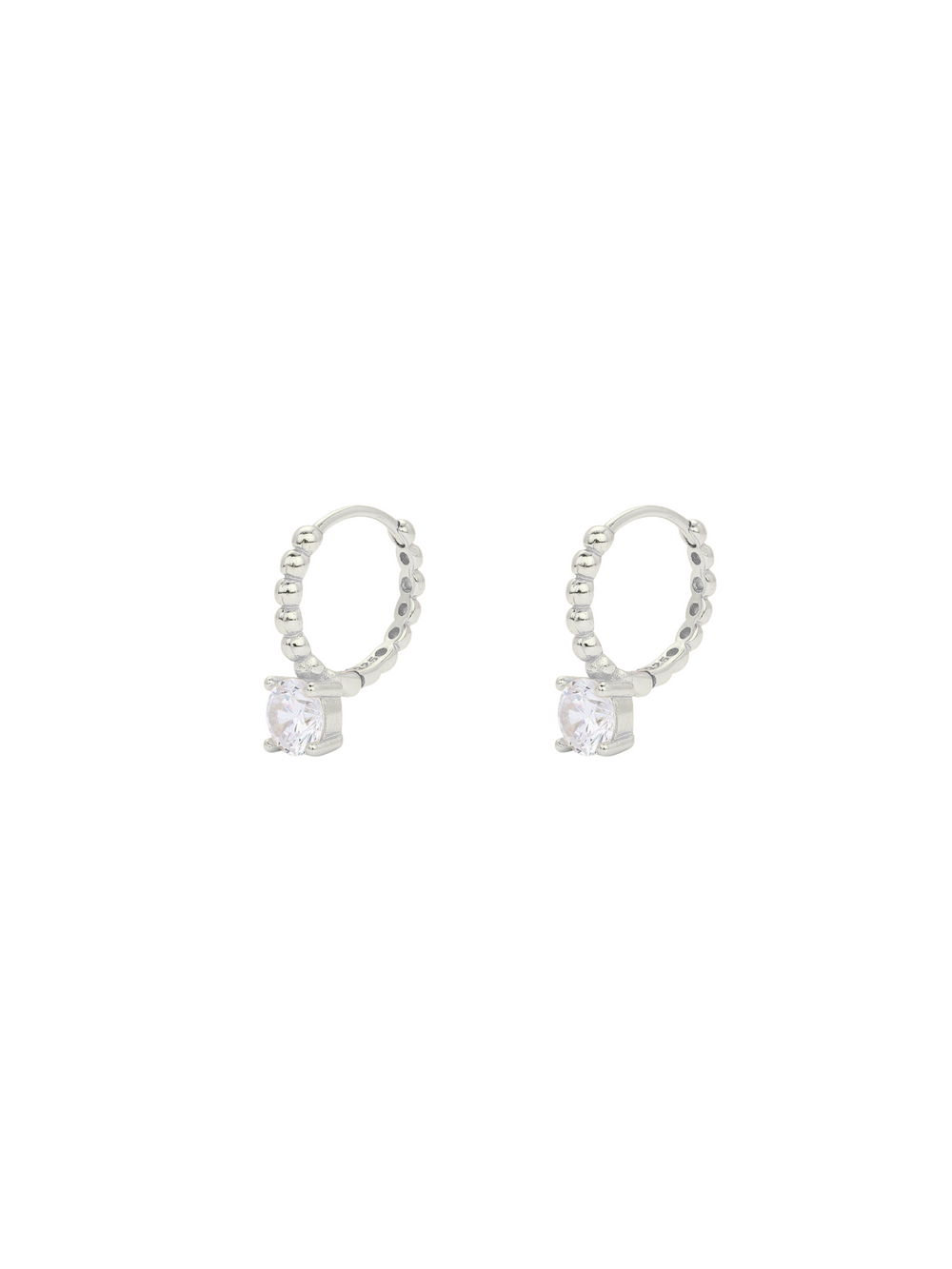 Par Arracada Bolitas Con Zirconia