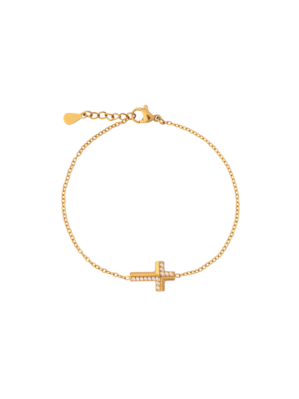 Pulsera Con Cruz Zirconias