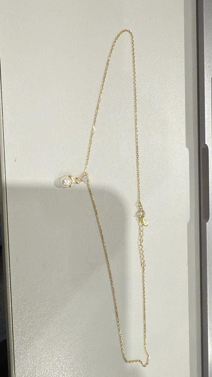 Collar Dije Zirconia Con Perla