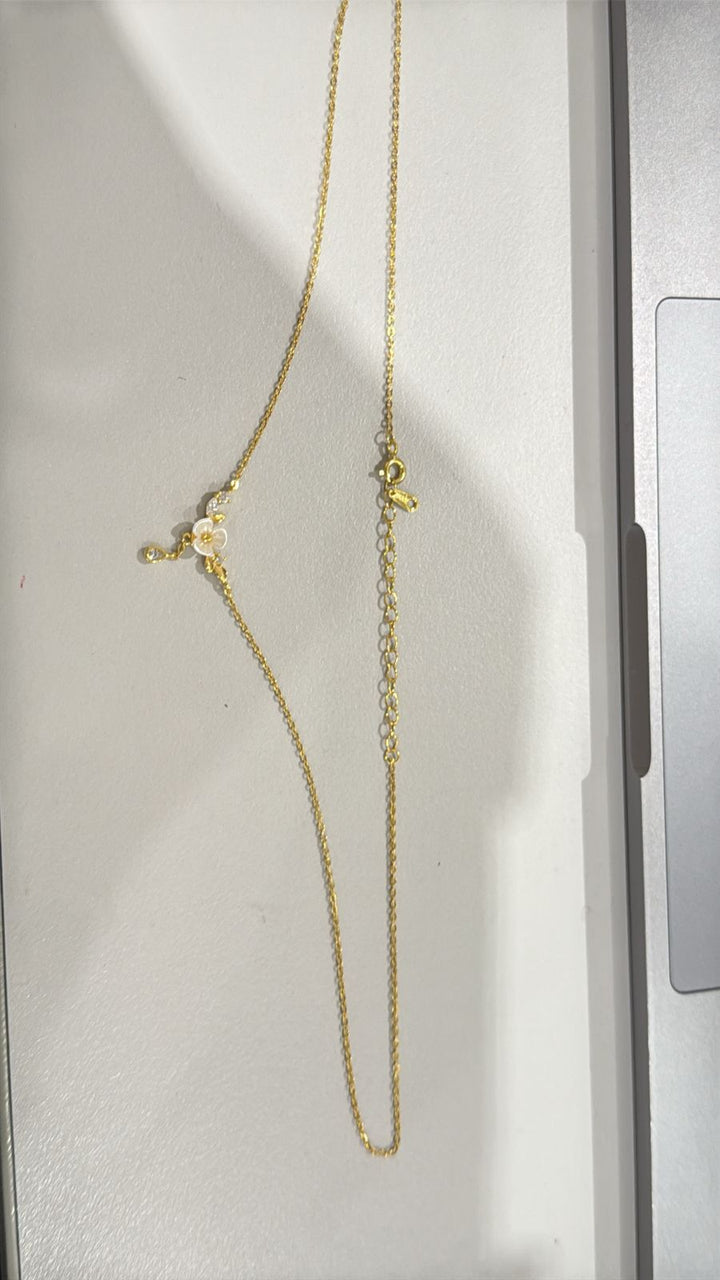 Collar Dije Flor Zirconia