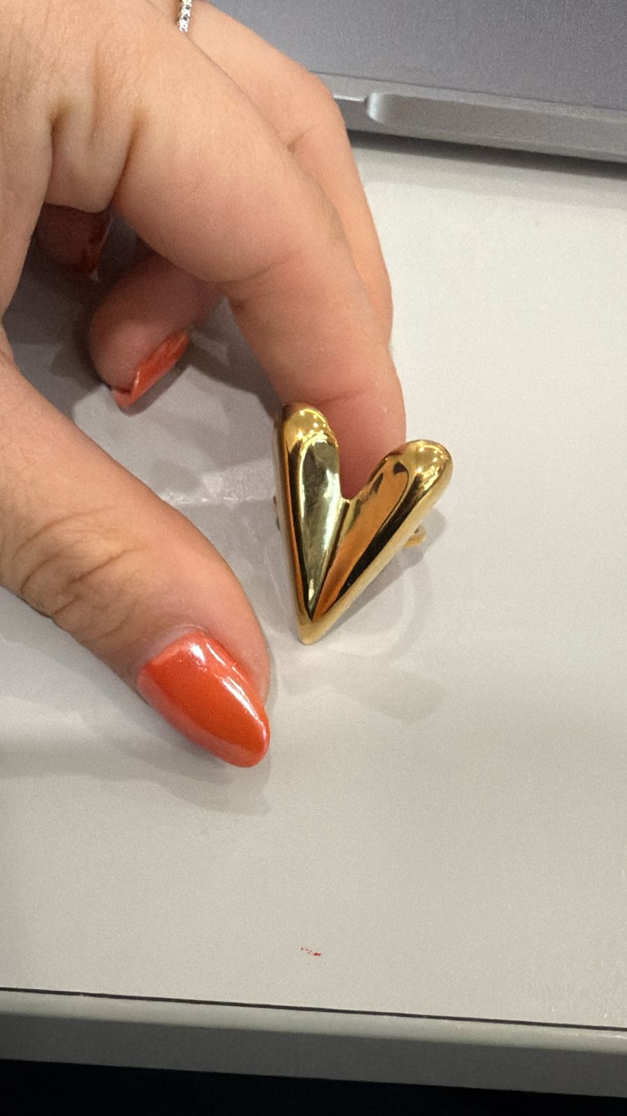 Anillo Corazon Chunky