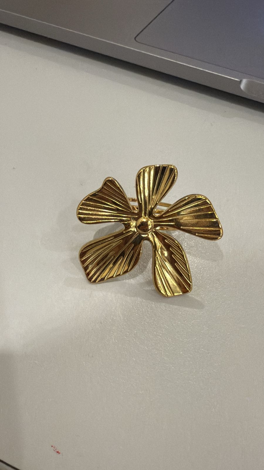 Anillo Flor Chunky