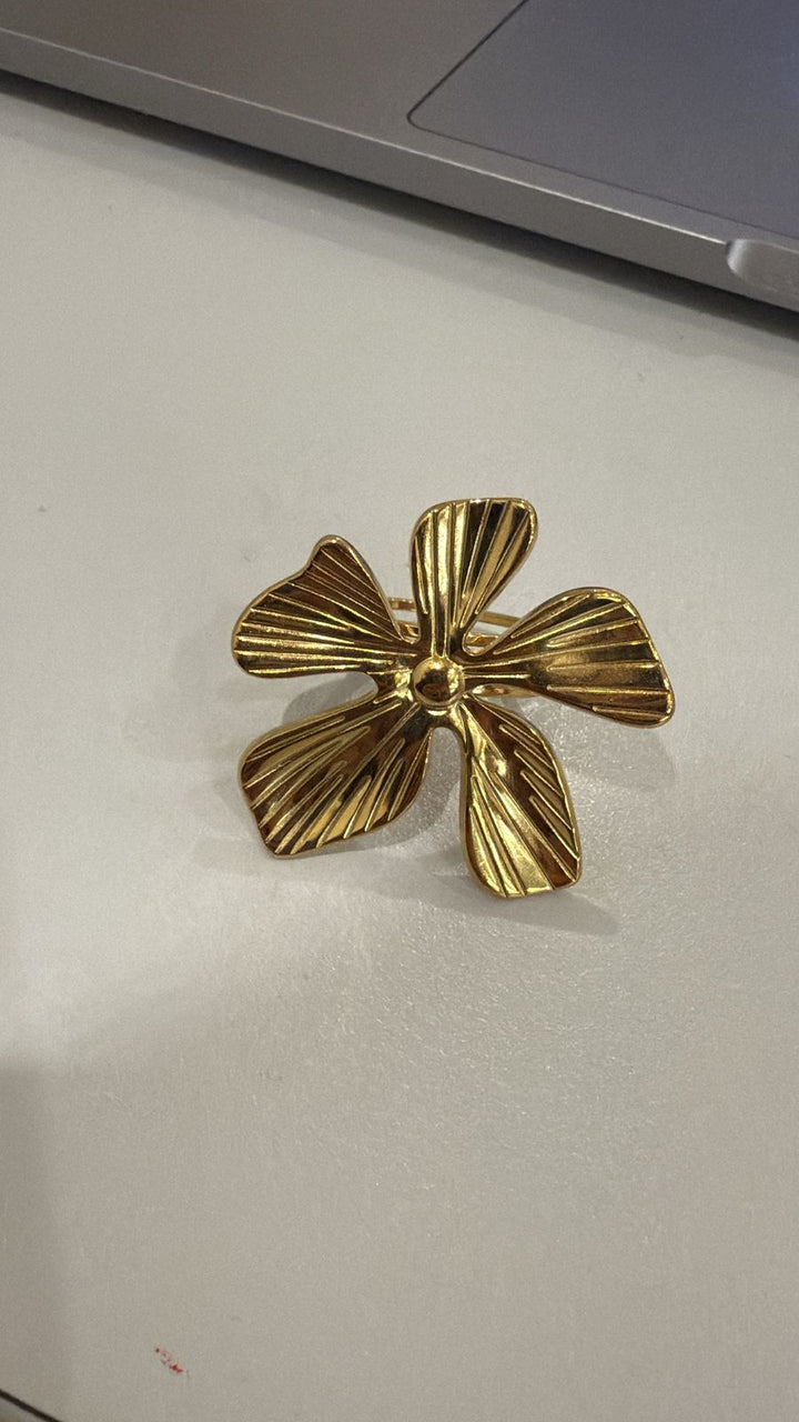 Anillo Flor Chunky