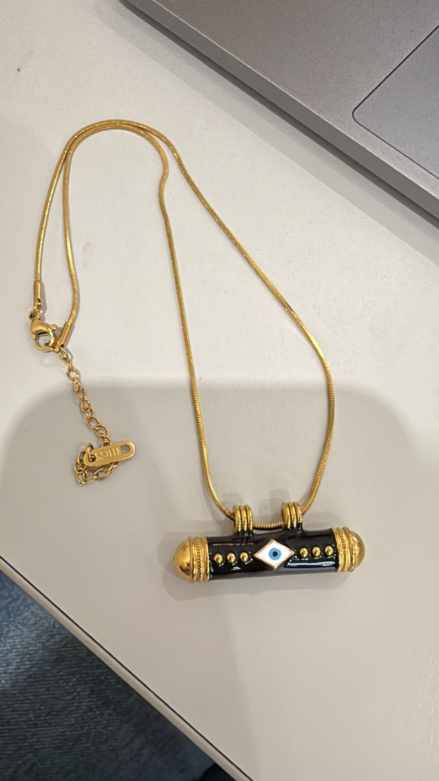 Collar Con Colgante Ojo Chunky
