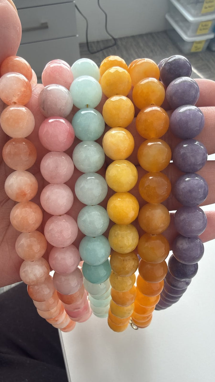 Choker Bolitas Piedra Natural 12 mm