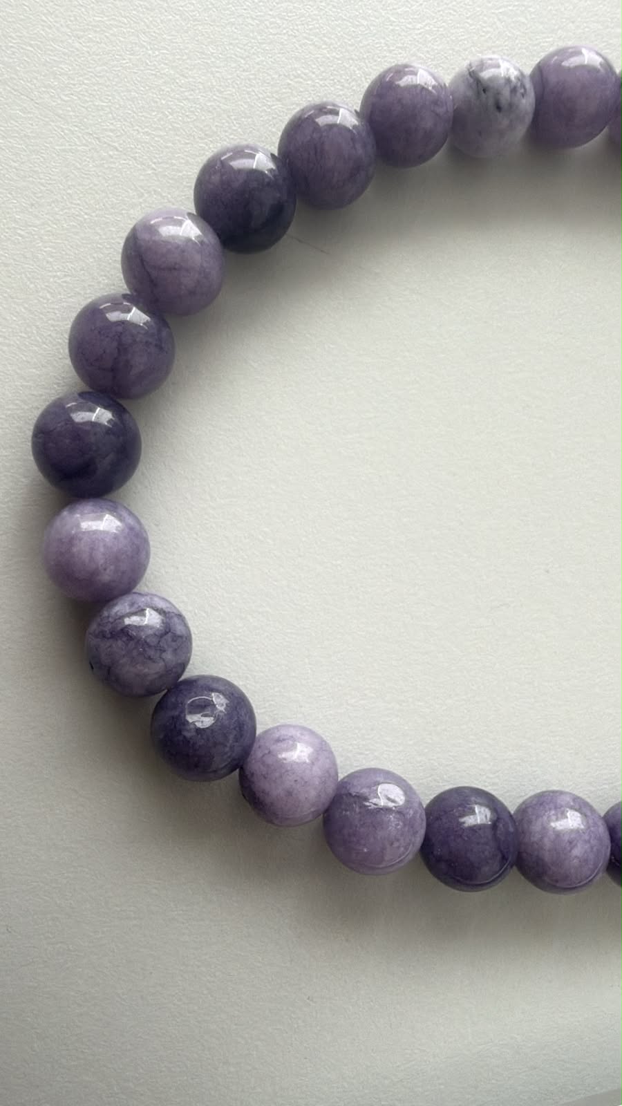 Collar Bolitas Piedra Natural 10 mm