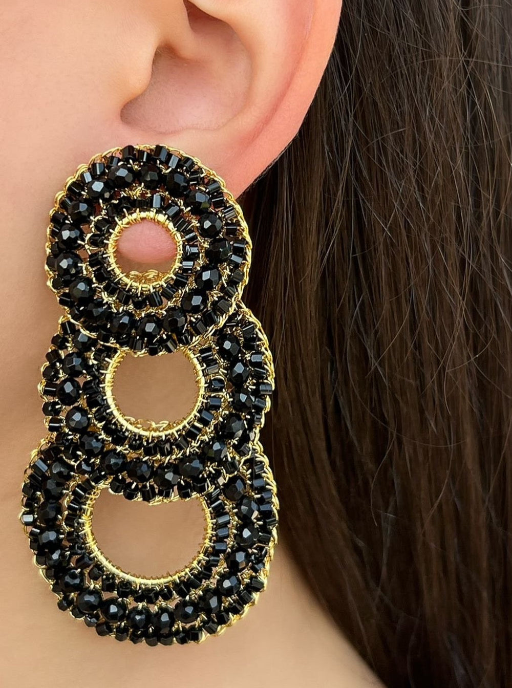 Par Tres Circulos Negros