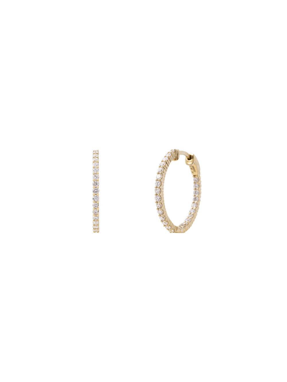 Par Arracada Corte Round 0.75 Ct Diamantes Lab Grown