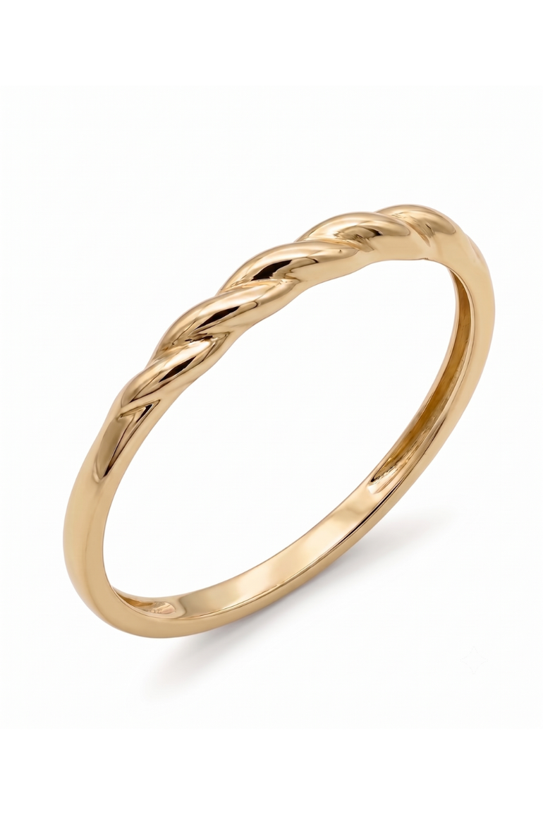 Anillo  Semi Trenzado Oro 10K