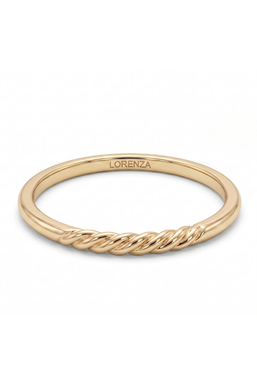 Anillo  Semi Trenzado Oro 10K