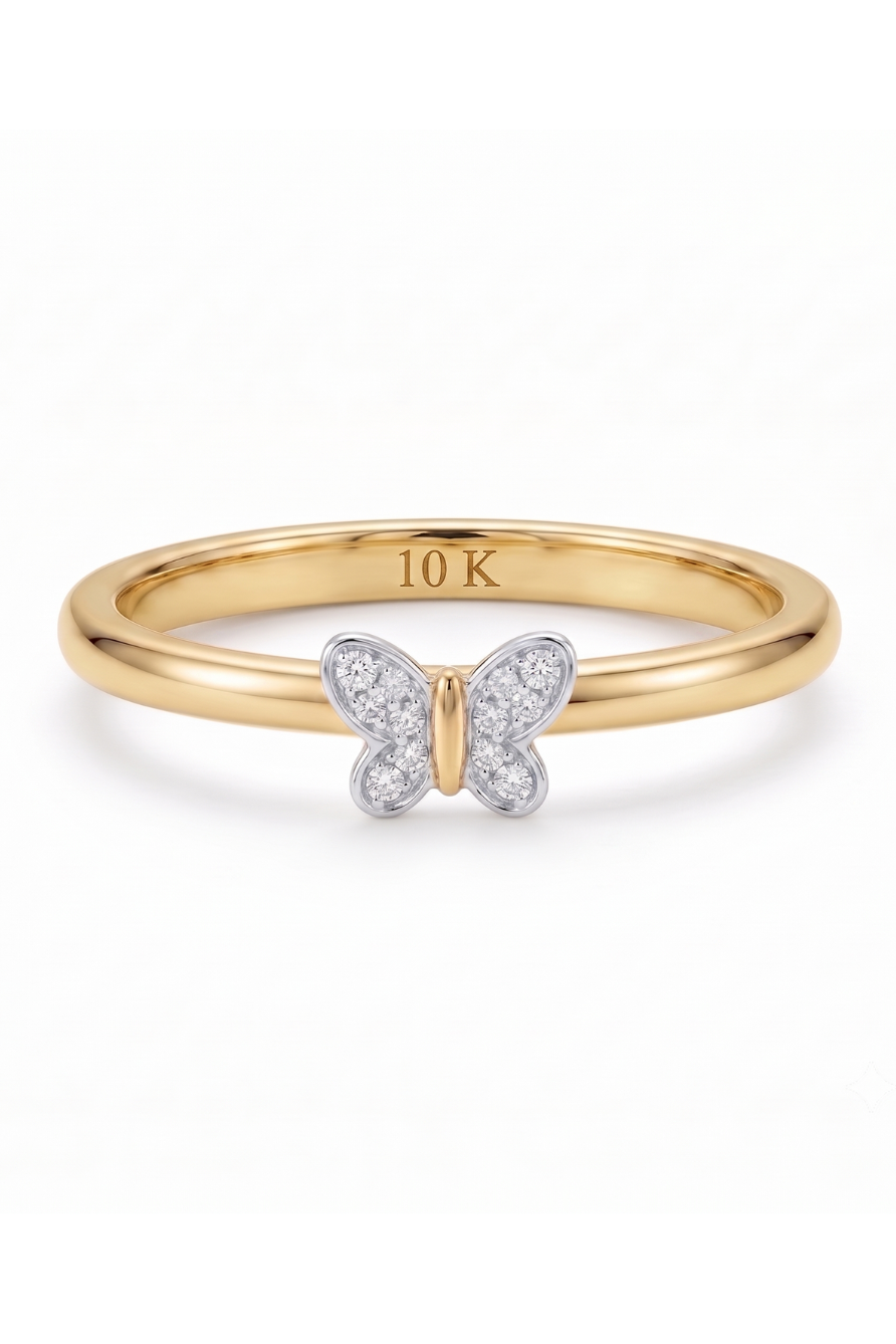 Anillo Mariposa Oro 10 K