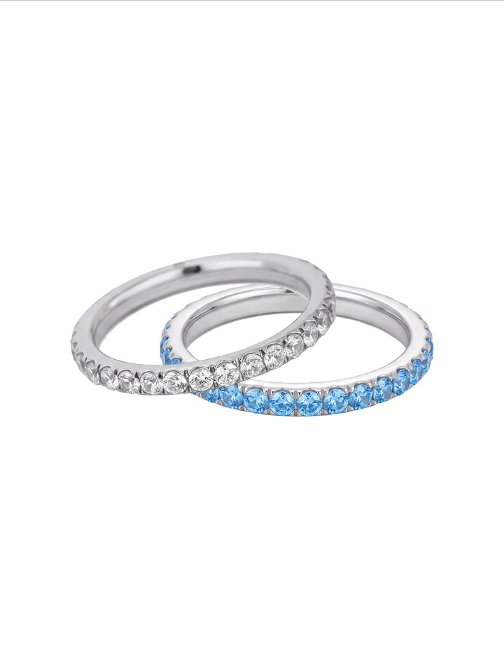Anillo Churumbela Zirconias Plateada