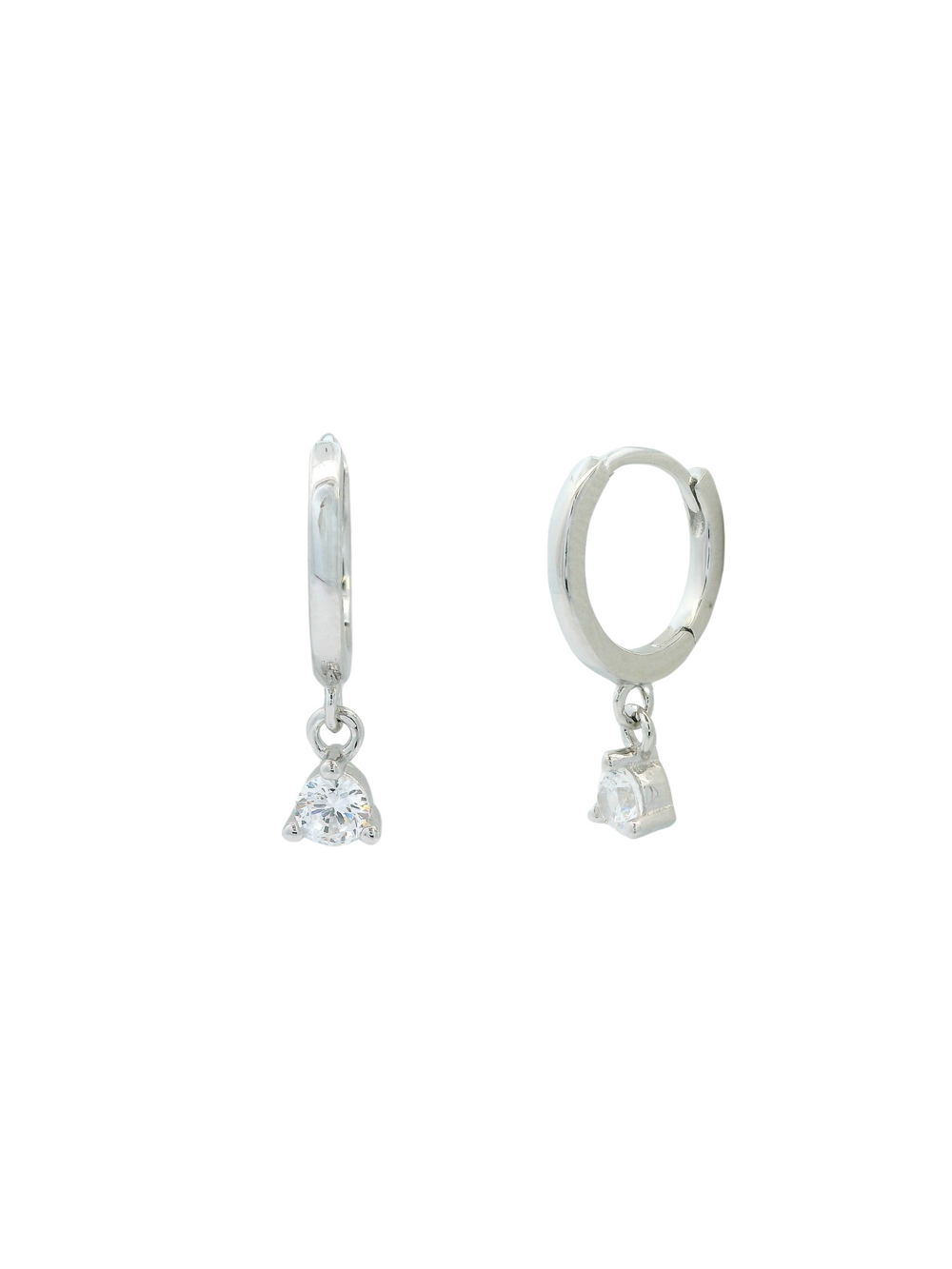 Arracada Lisa Con Mini Zirconia
