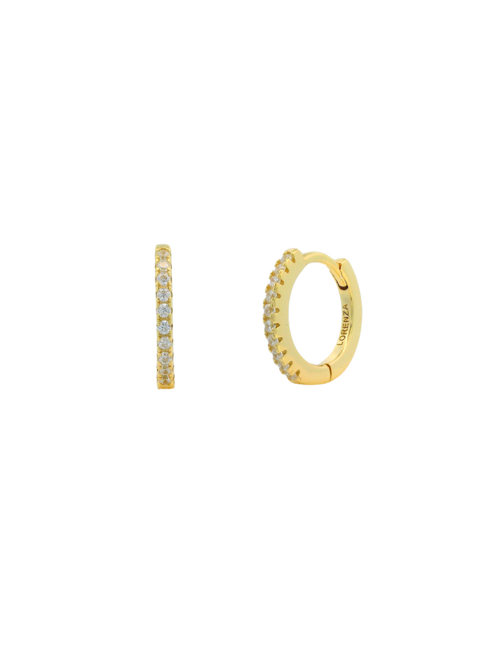 Arracada Con Zirconias 10 mm