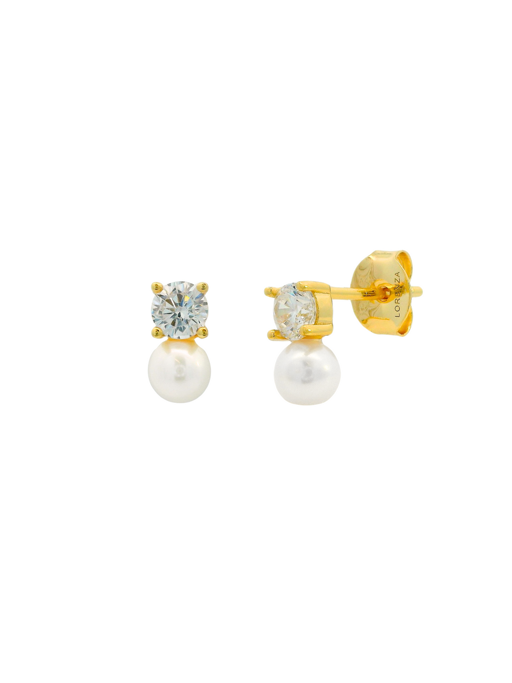 Par Arete Zirconia Con Perla