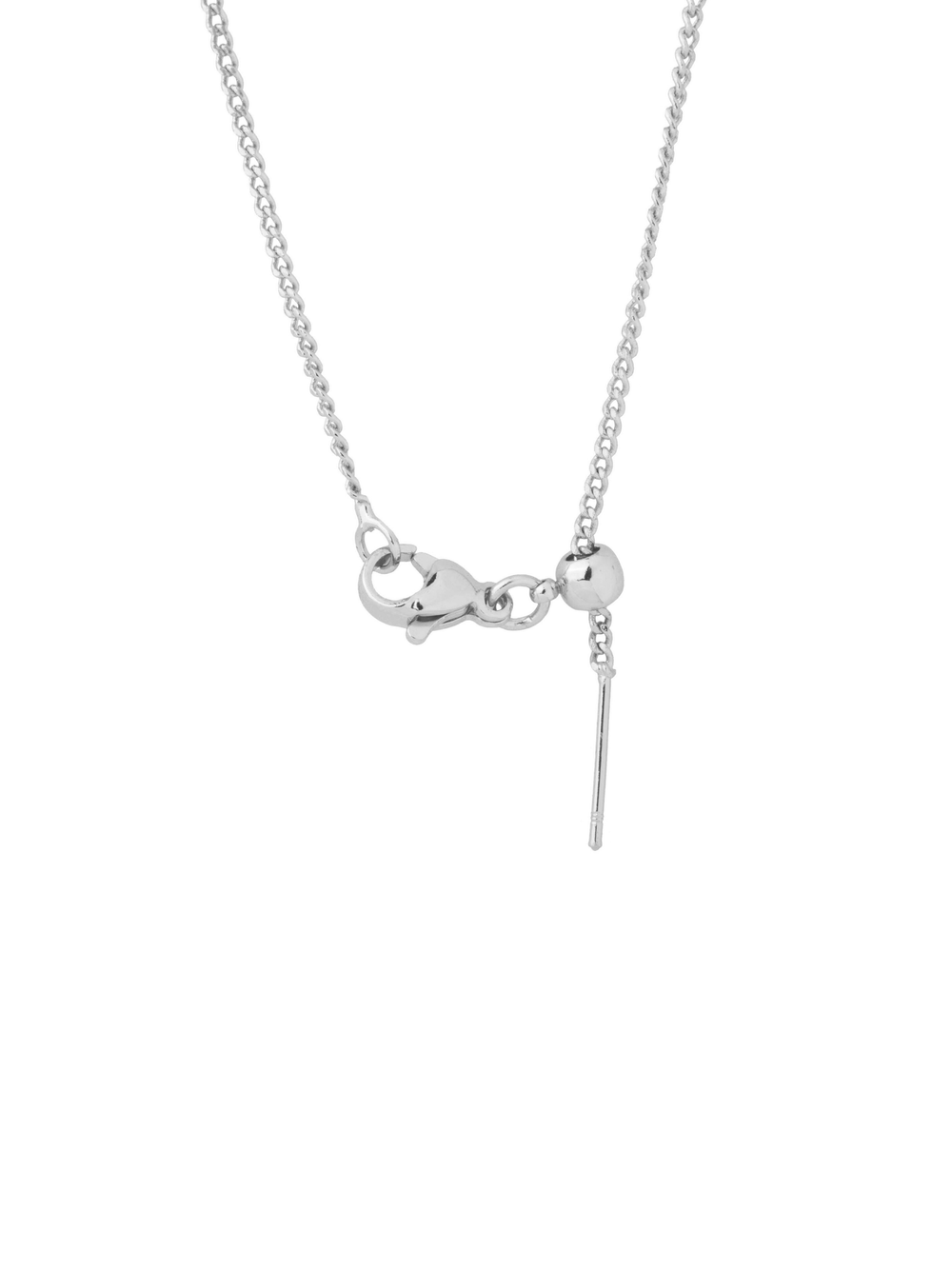 Collar Birthstone Cuadrado Plateado