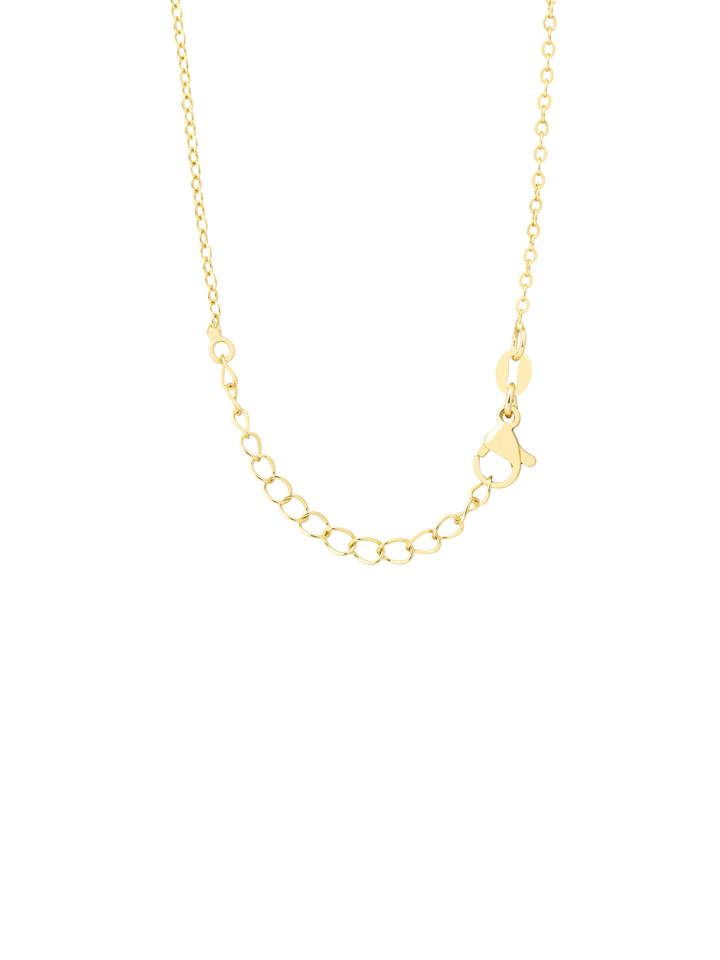 Collar Dije Virgen Chica Contorno Zirconias