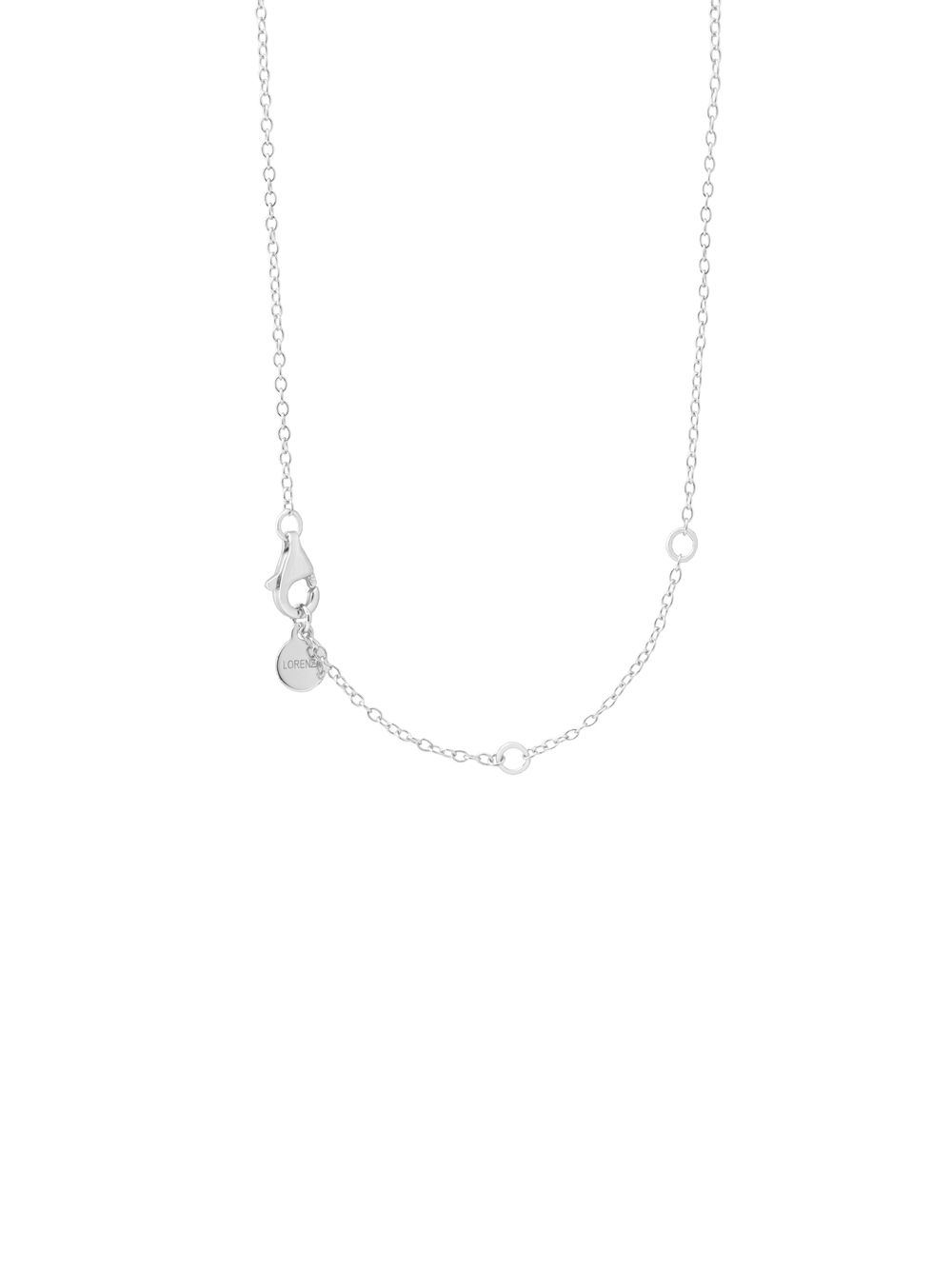 Collar Dije Ovalo Alargado Con Zirconias