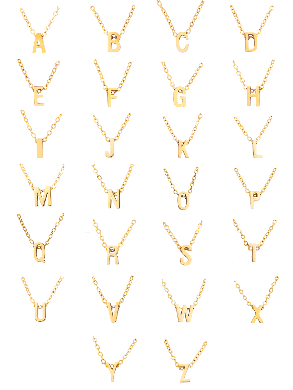 Collar Con Inicial Dorada