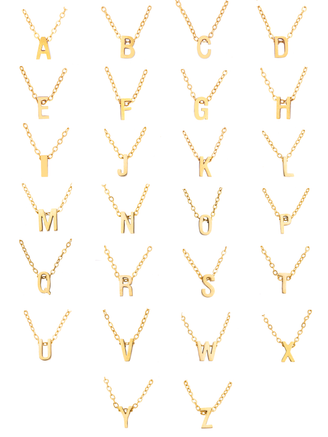 Collar Con Inicial Dorada