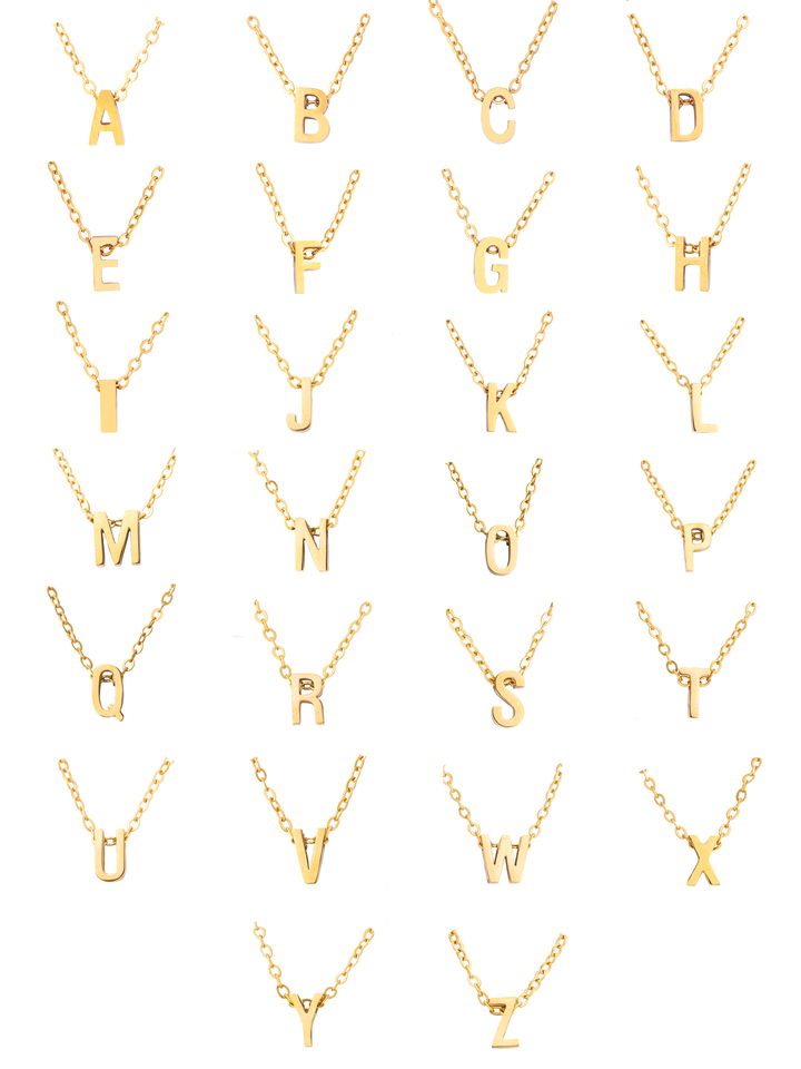 Collar Con Inicial Dorada