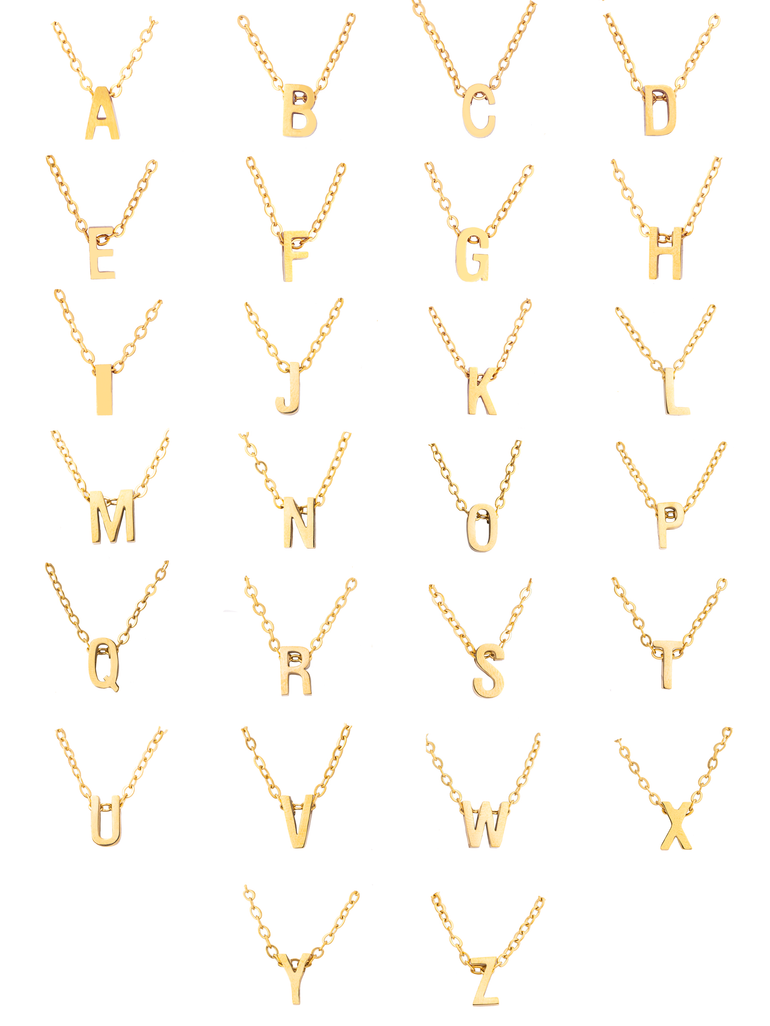 Collar Con Inicial Dorada