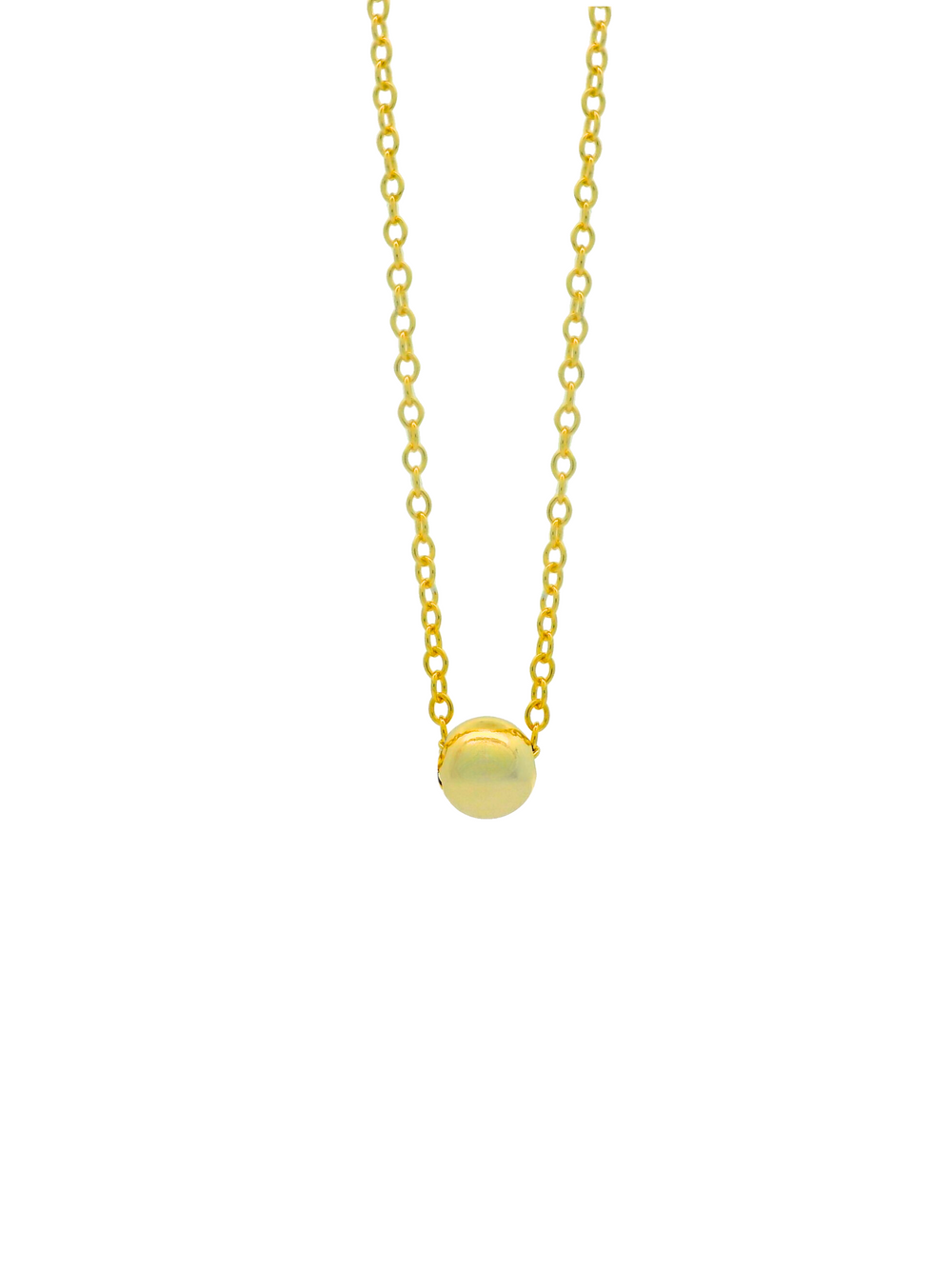 Collar Delgado Con Mini Bolita Lisa