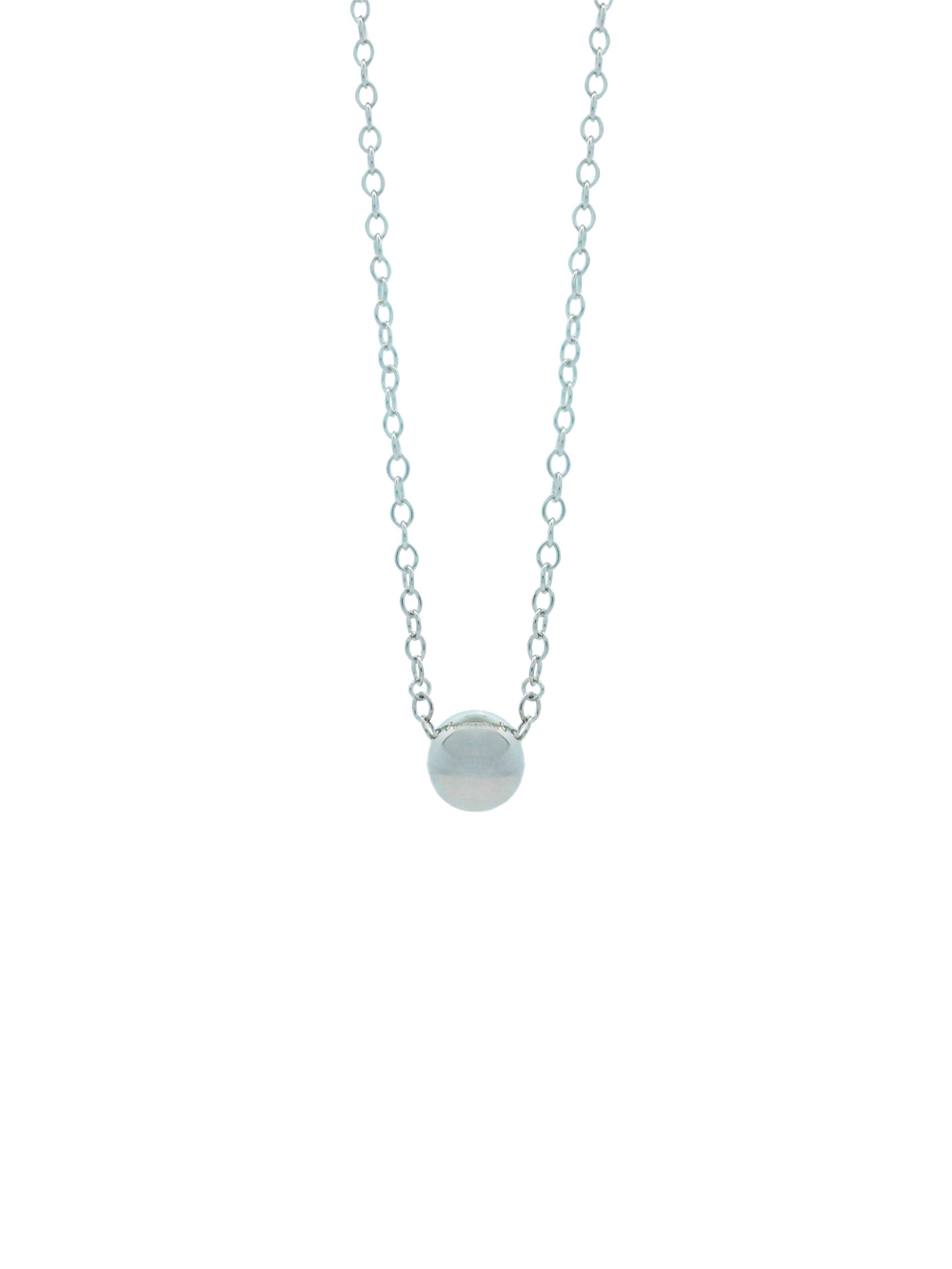 Collar Delgado Con Mini Bolita Lisa