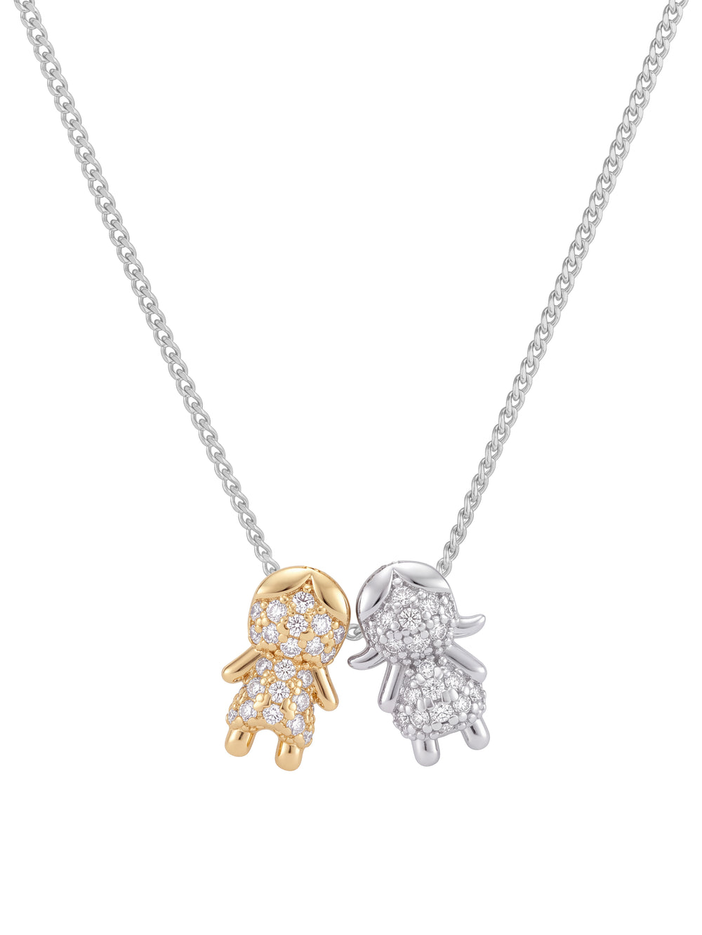 Personaliza Tu Collar Combinado Dijes Niños Con Zirconias