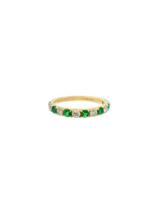 Anillo Churumbela Esmeraldas Y Diamantes Oro 14k